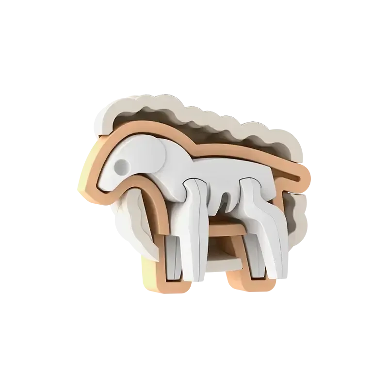 Halftoys 3-D Puzzle Sheep