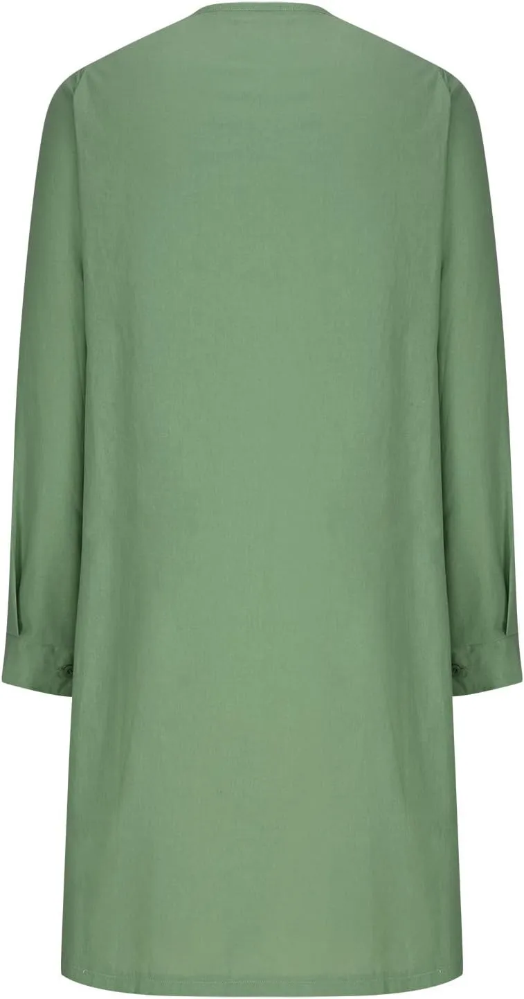 Linen Dresses for Women 2025 Trendy Lightweight Long Sleeve V Neck Midi Dress Cocktail Party Slim 80S Outfit for Ladies