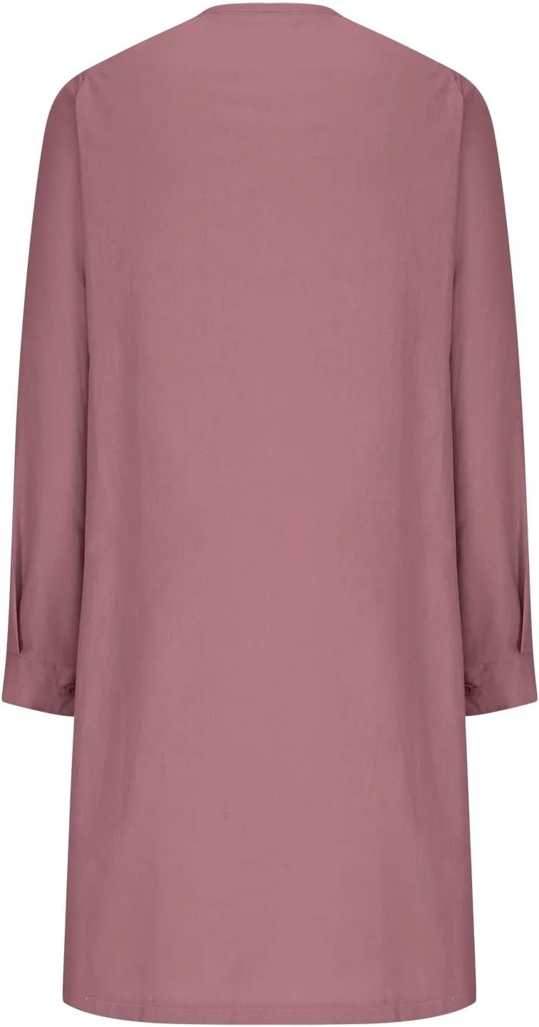Linen Dresses for Women 2025 Trendy Lightweight Long Sleeve V Neck Midi Dress Cocktail Party Slim 80S Outfit for Ladies