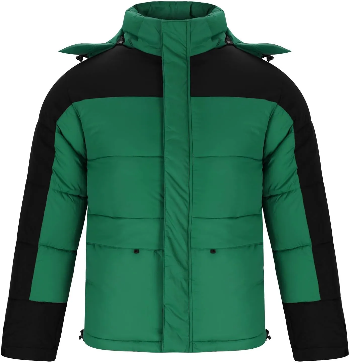Men Women Hooded Puffer Jacket Lightweight Warm Down Coat Winter Insulated Quilted Coat Unisex Outerwear with Pockets