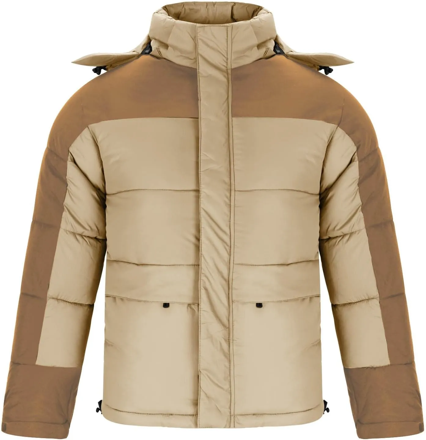 Men Women Hooded Puffer Jacket Lightweight Warm Down Coat Winter Insulated Quilted Coat Unisex Outerwear with Pockets