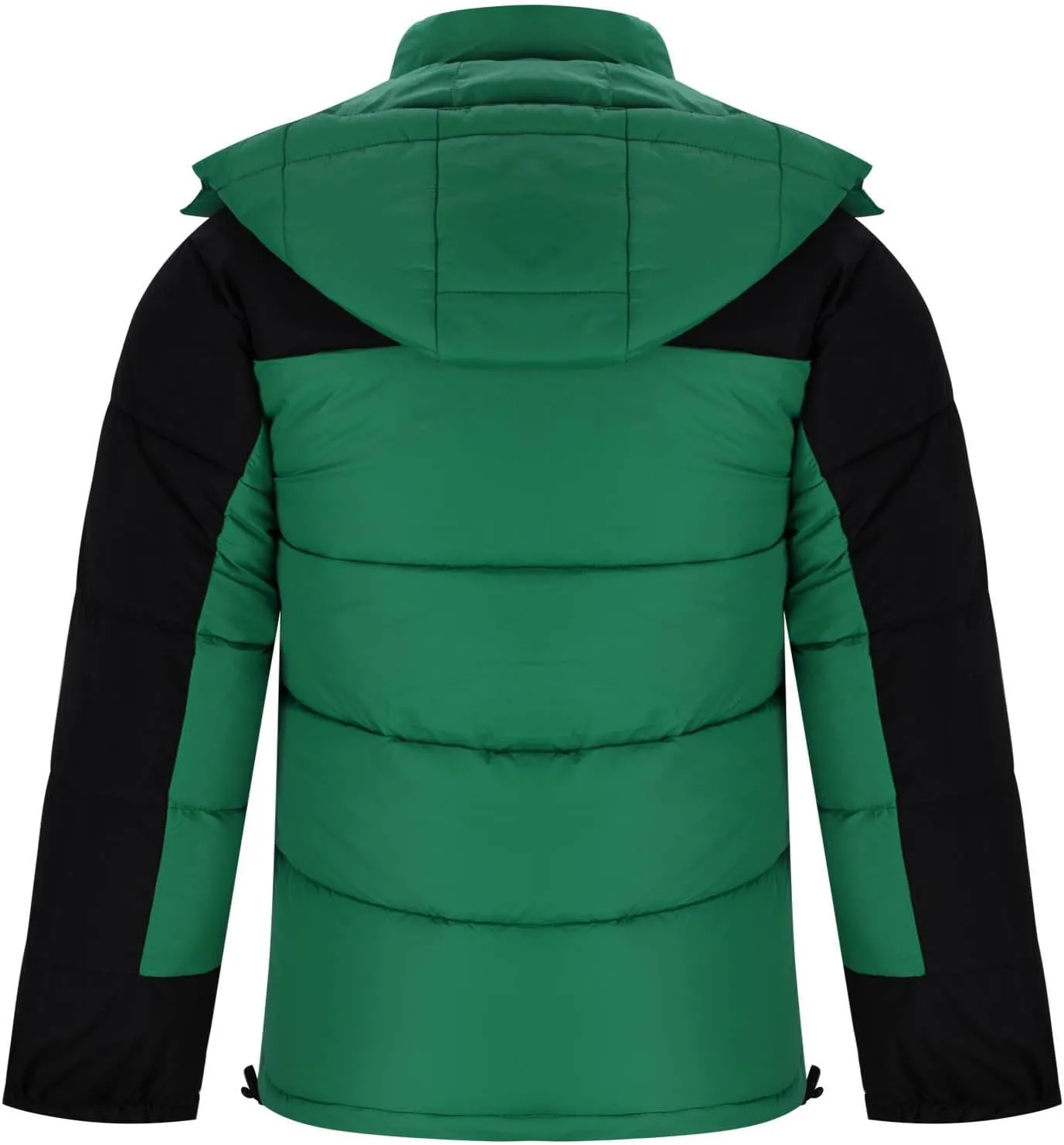 Men Women Hooded Puffer Jacket Lightweight Warm Down Coat Winter Insulated Quilted Coat Unisex Outerwear with Pockets