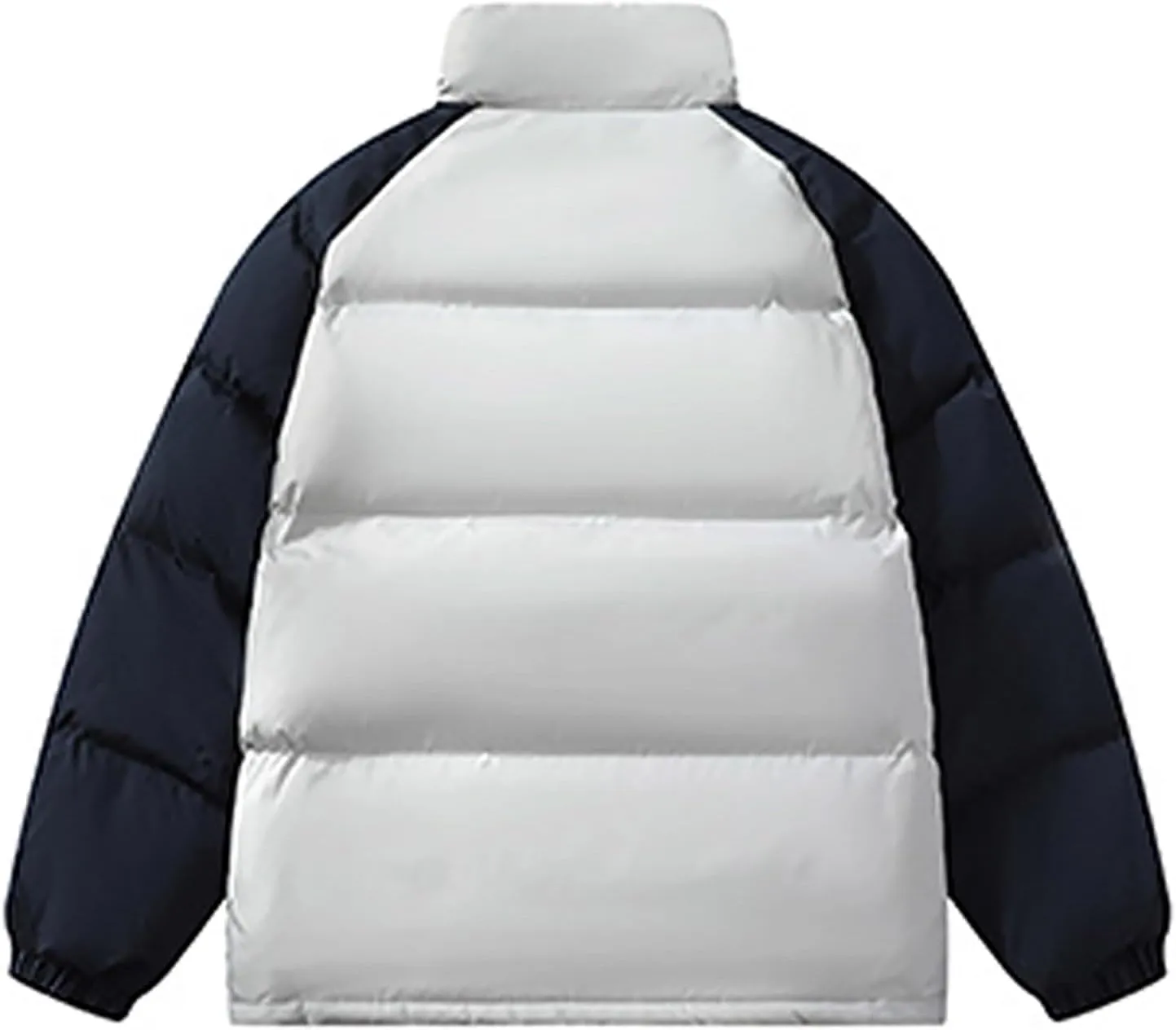 Men's Oversized Puffer Jacket Winter Warm Down Jacket Trendy Color Block Down Jacket Parka Puffy Jacket Outerwear