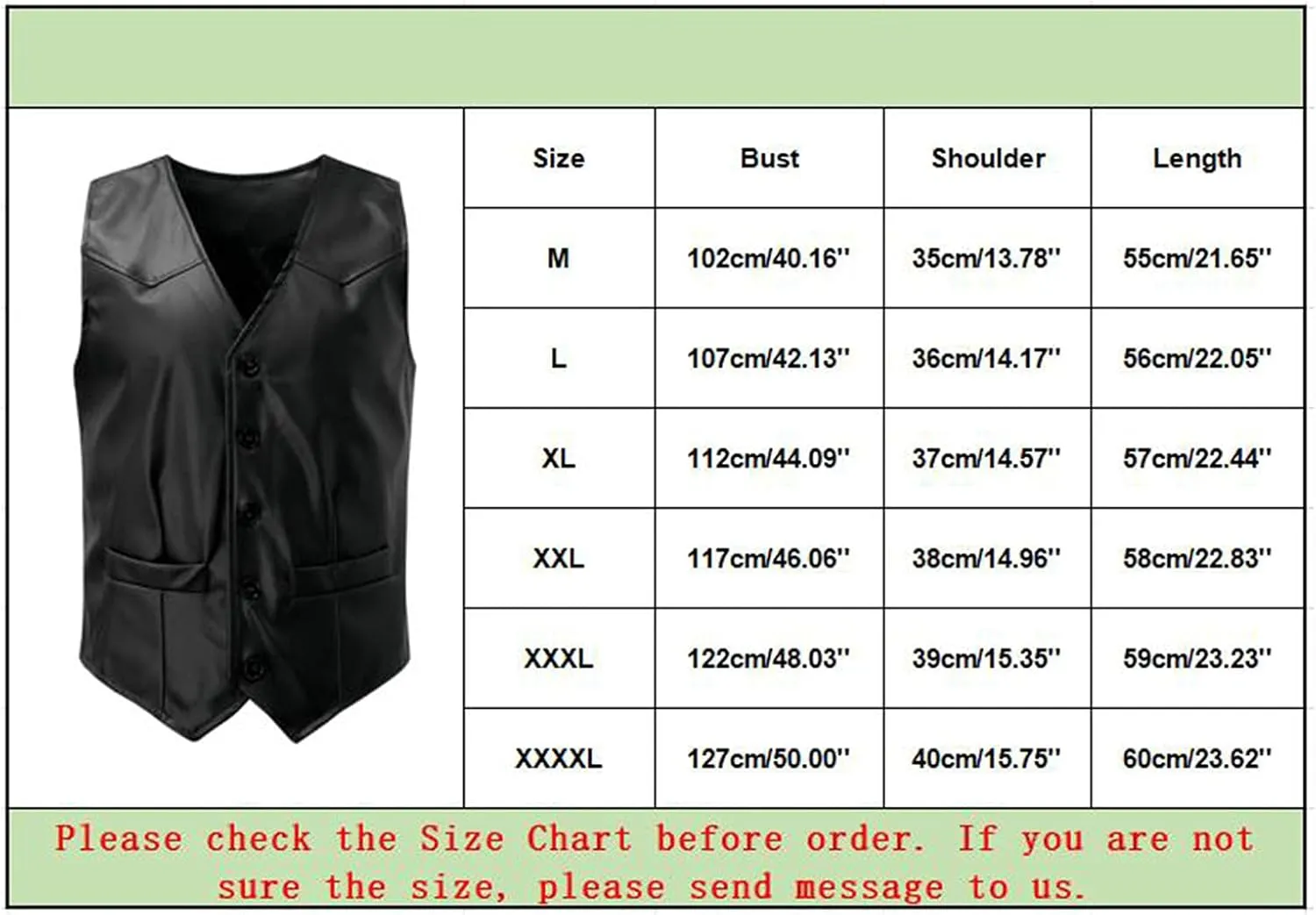 Men's Retro Faux Leather Vest Sleeveless Single-Breasted Casual Western Cowboy Suit Vest Jacket Vintage Slim Fit Waistcoat