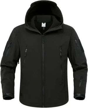 Men's Tactical Jacket 7 Pockets Performance Fleece Lined Water Resistant Soft Shell Winter Warm Insulated Comfy Coats