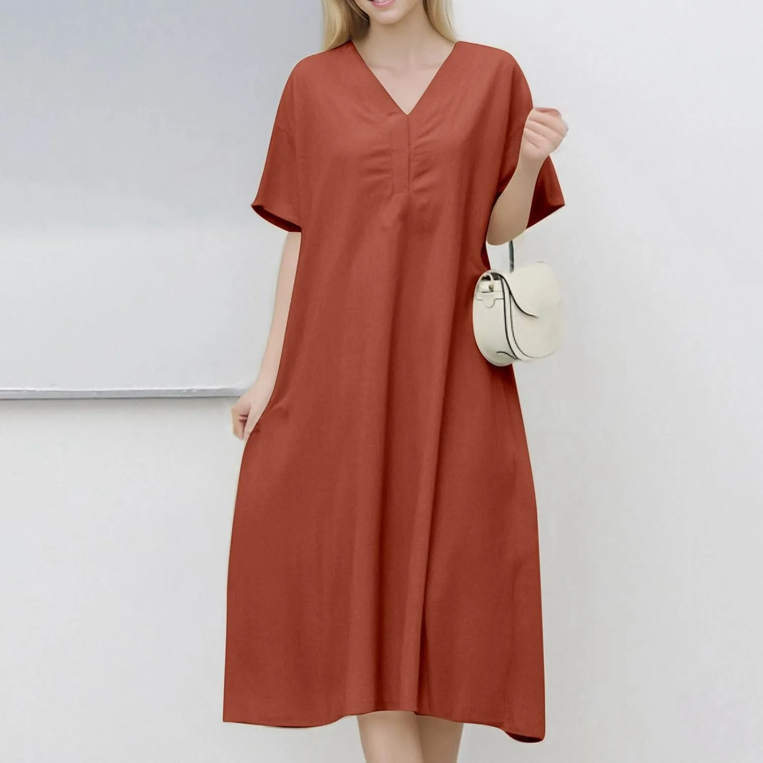 Teen Girls Poplin Dress Petite Linen Short Sleeve Tube Top Shirt Dress Homecoming Casual Church Outfits for Women