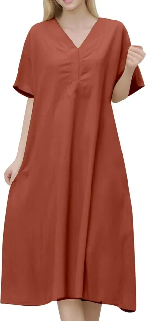 Teen Girls Poplin Dress Petite Linen Short Sleeve Tube Top Shirt Dress Homecoming Casual Church Outfits for Women