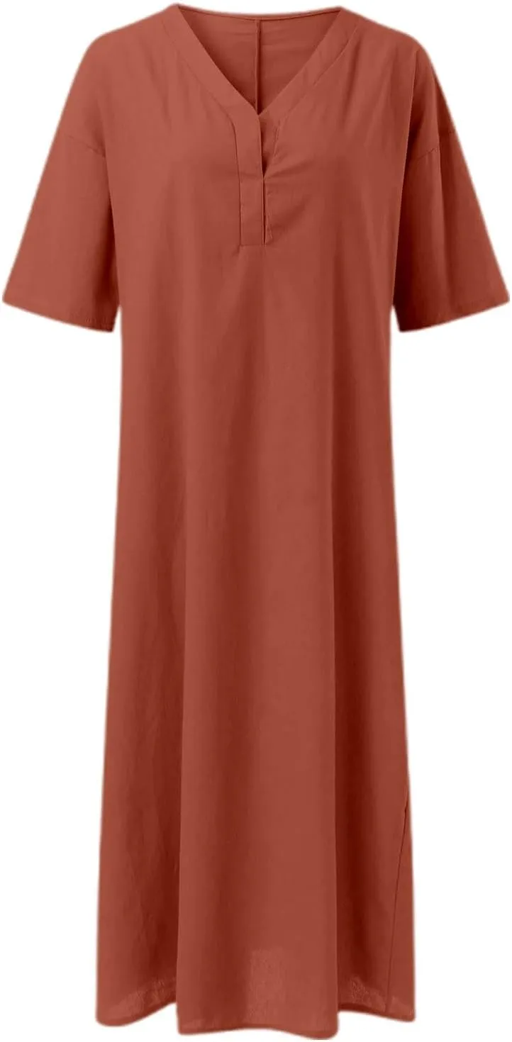 Teen Girls Poplin Dress Petite Linen Short Sleeve Tube Top Shirt Dress Homecoming Casual Church Outfits for Women