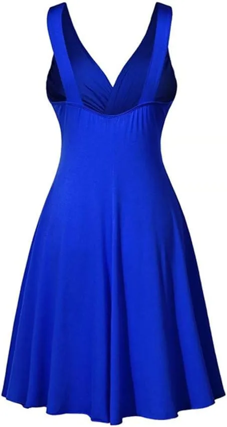 Wedding Guest Dresses for Women Holiday Sexy Deep V Neck Sleeveless A-Line Cocktail Dress Homecoming Mini Sundresses