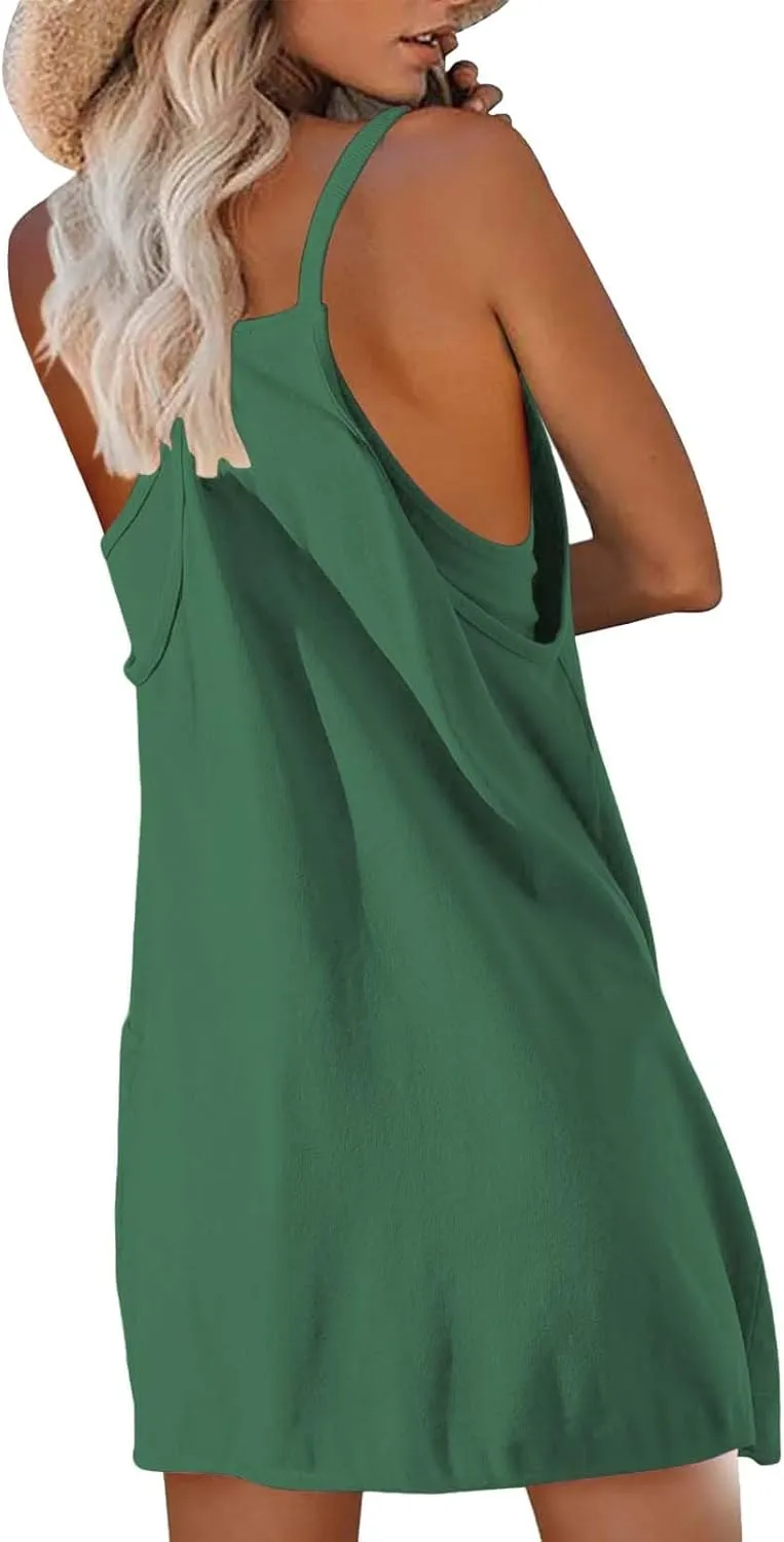 Women Athletic Dress Summer Tennis Workout Active Sports Mini Romper Dress Built in Shorts Travel Vacation Clothes