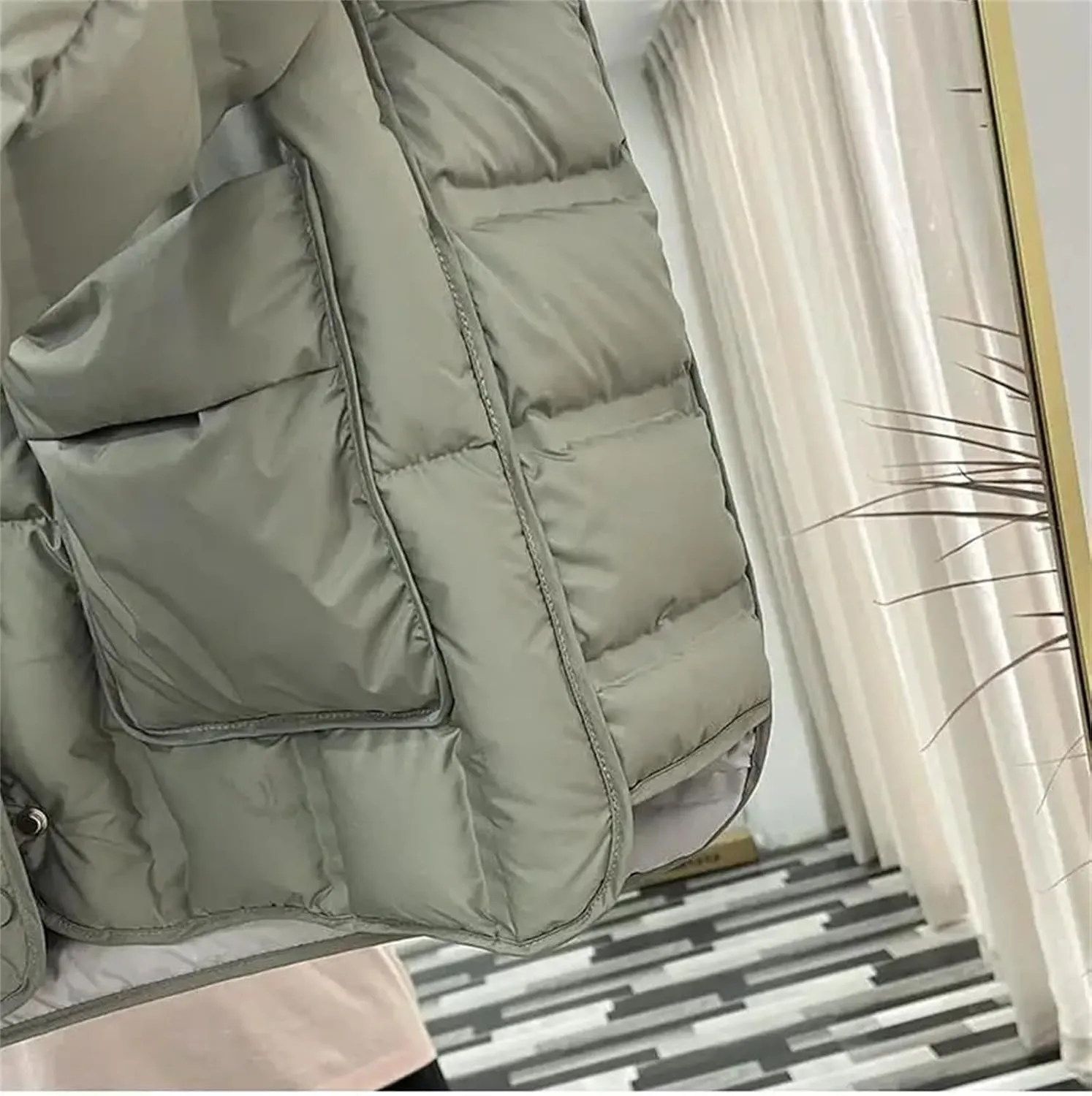 Women Down Jackets Female Single-Breasted Puffer Jacket Casual Loose Hooded Parkas