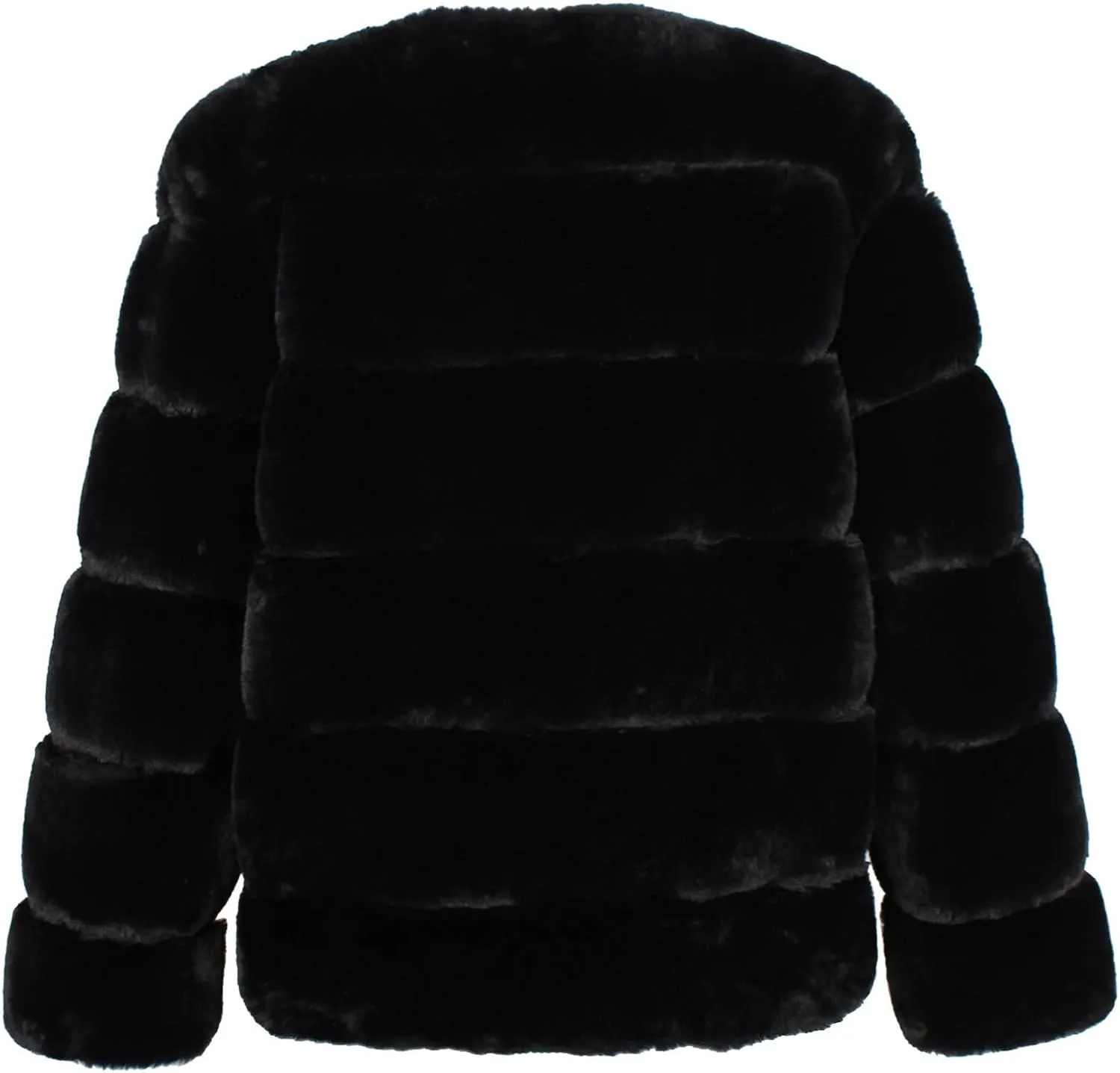 Women Fuzzy Jacket Fluffy Faux Fur Open Front Cardigan 2024 Winter Trendy Warm Solid Color Long Sleeve Coat Outerwear