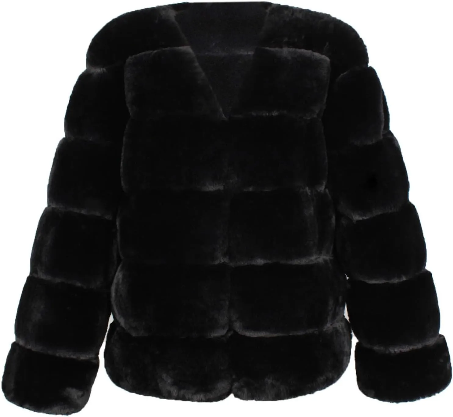 Women Fuzzy Jacket Fluffy Faux Fur Open Front Cardigan 2024 Winter Trendy Warm Solid Color Long Sleeve Coat Outerwear
