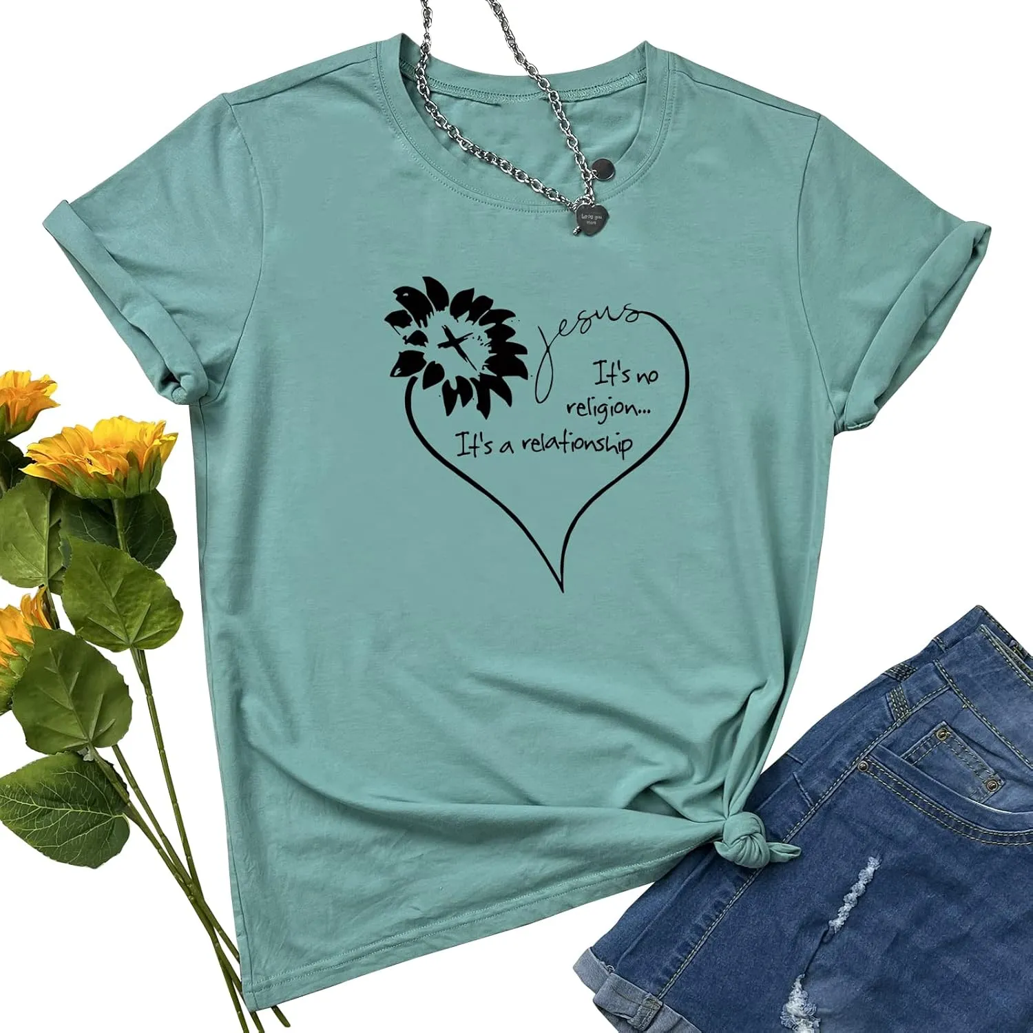 YITAN Women Graphic Tshirts Cute Tees Summer Clothes